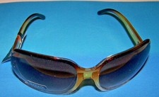 LIZ CO. CLAIBORNE Sunglasses BROWN/YELLOW FRAME W/ BROWN LENSES -100 UV NWT