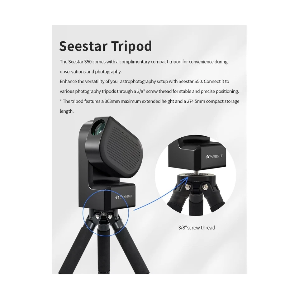 ZWO Seestar S50 Astronomical All-in-one Smart Telescope - Image 3 of 4