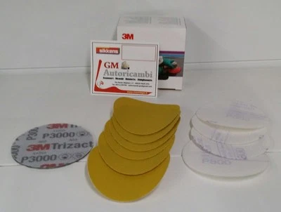 DISCHI RICAMBIO PER KIT 3M RIPRISTINO FANALI FARI AUTO 6 P500 4 P800 1 P3000