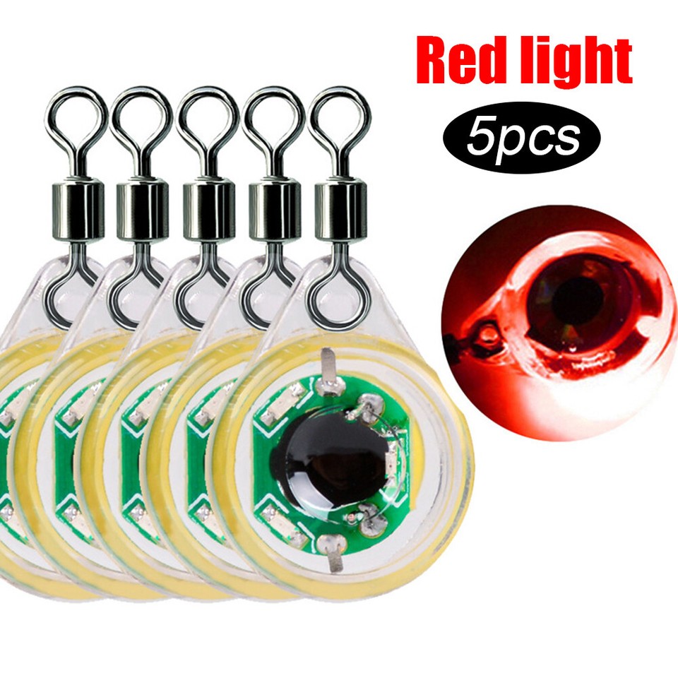5pcs Attracting Fish Light Mini Underwater Fishing Light Waterproof for