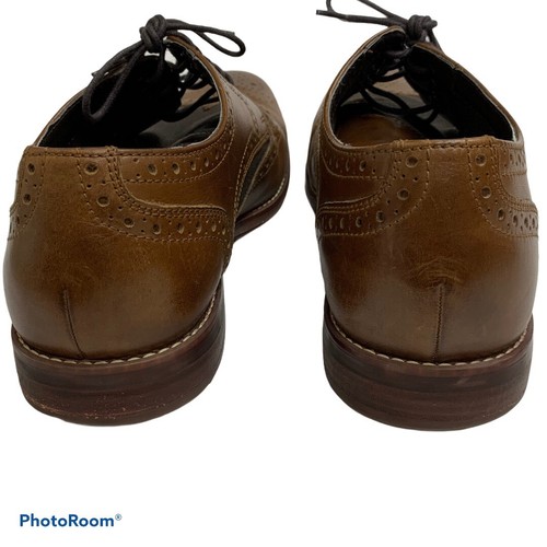 Rockport Wingtip Trutech Leather Canvas Insert H80044 Men's size 10.5 M Brown - Picture 7 of 9