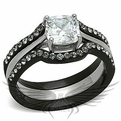 Brilliant 1.25Ct Cushion Cut Cubic Zircon CZ AAA Wedding Set 5 6 7 8 9 10 Tk1343