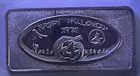 1973 Halloween Jack O Lantern Witch 1 Troy Ounce .999 Silver Bar