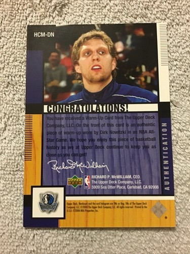 2004-05 ID Hardcourt DIRK NOWITZKI Hardcourt Materials GU Mavericks - Picture 2 of 2