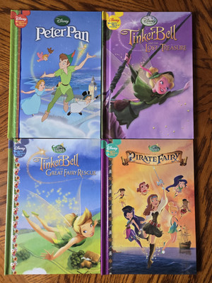 Disney 4 books- Peter Pan-Pirate Fairy-Great Fairy Rescue-TinkerB &Lost Treasure