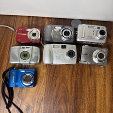 Lot of 7 Cameras Kodak for Parts Only Not Working