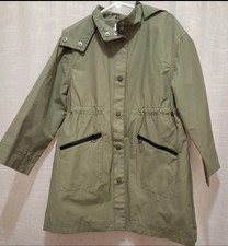 ZARA KIDS 8 GIRLS LIGHTWEIGHT JACKET RAIN COAT KHAKI GREEN 11/12