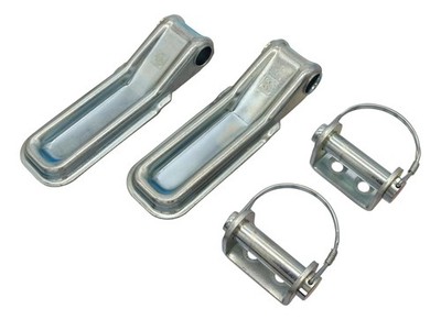 2er Set Bordwand Klappenscharnier verzinkt 174 mm lang Ø 16mm PKW Anhänger
