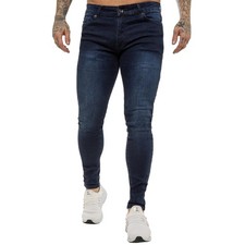 Enzo Slim Fit Jeans Mens Skinny Stretch Flex Denim Cotton Trouser Pants UK Sizes
