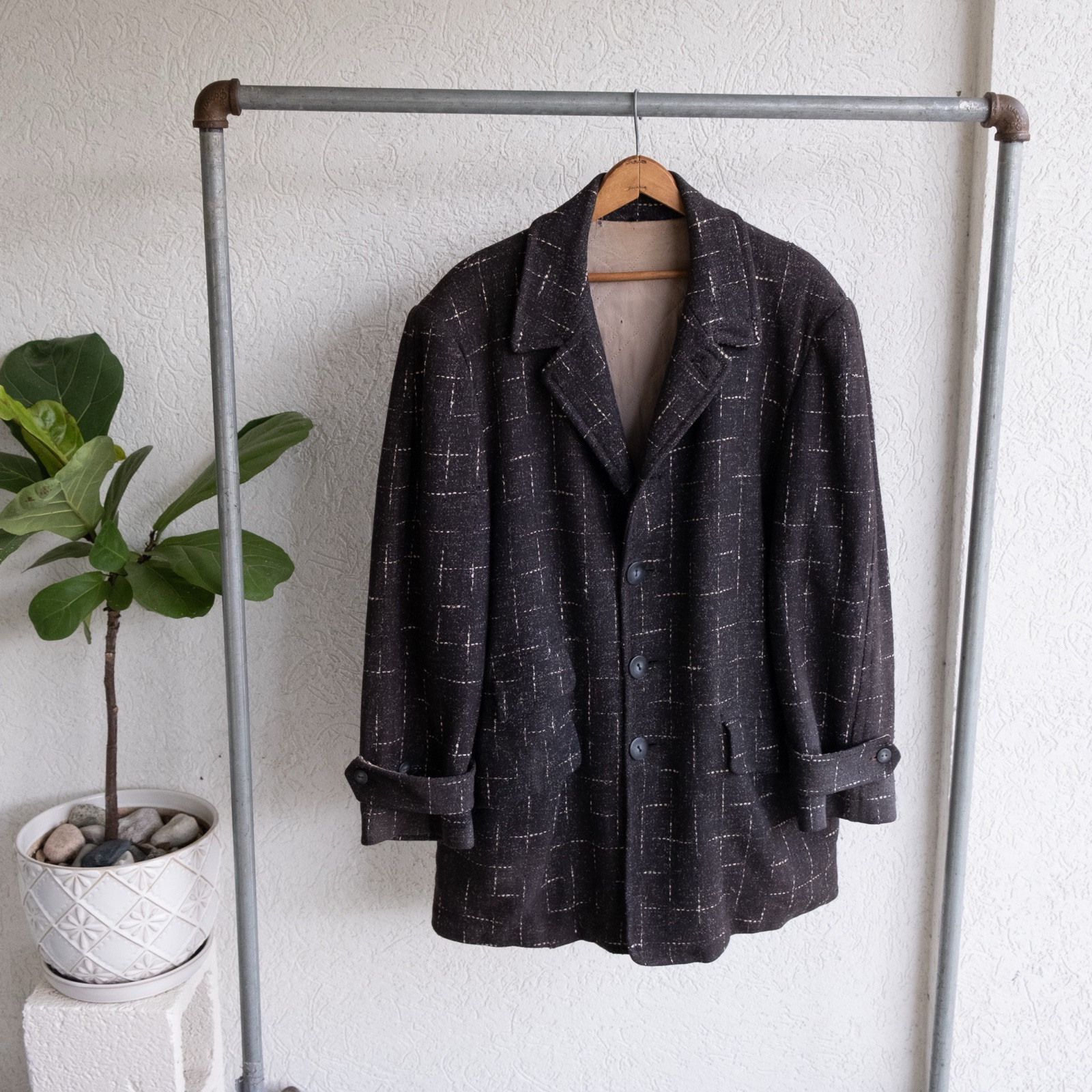 Veste Vintage Années 50 Val-Mead Marron Taille 38 - Style Rockabilly Atomic Fleck