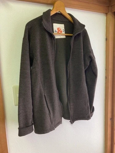 45rpm Men's Wool Zip Cardigan Dark Brown Made in Japan Size 4 L-XL 100% Wool - product listing photo