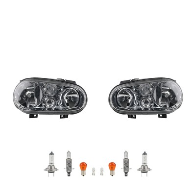 Scheinwerfer Set Halogen Front passend für VW Golf IV 4 1J1 mit Leuchtmitteln LR