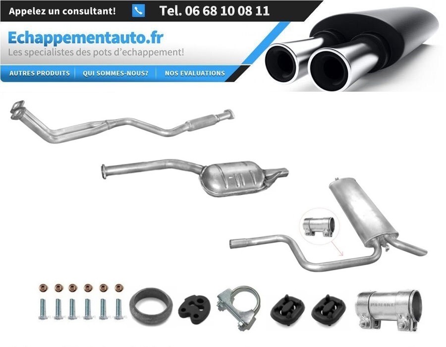 Échappement Mercedes S124 200 Diesel break pour supprimer les vibrations et fuites OE 1244900019