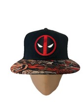 MARVEL DEADPOOL GRAPHIC BLACK CAP SNAPBACK ADJUSTABLE