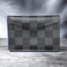 Louis Vuitton Dami  Graphite Card Case Organizer de Poche Unisex Used