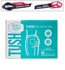 Nice 'N Clean Flushable Wet Wipes, 5 Packs of 60 Wipes, 300 Total Wipes