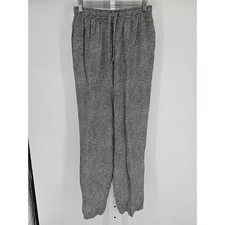 Vintage 1990s Alfred Dunner Womens Sz 14 Pull On Dress Pants Black White Dots