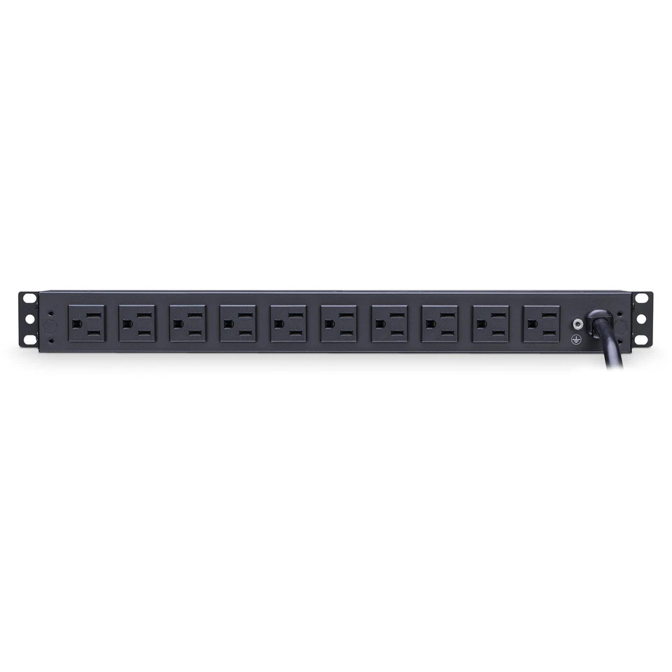 PDU15B10R Basic PDU, 100-125V, 15A (Derated to 12A), 10 Outlets, 1U Rackmount - Image 3 of 4