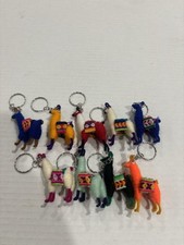 7 Alpaca Festival Dress Wool Peruvian Llama Ethnic Artisan Folk Art 3 Keychains