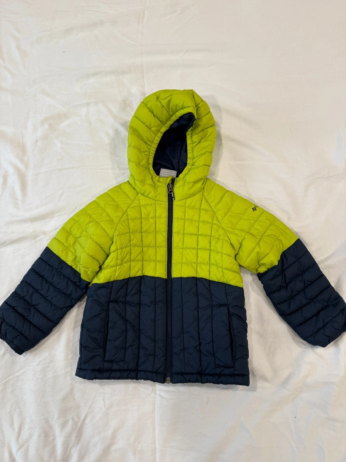 Columbia boys humphrey hills puffer jacket, size XXS ( 4-5 ) Green/Blue