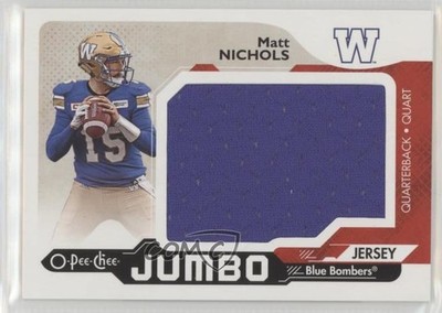 2018 Upper Deck CFL OPC Jumbo Achievements Jerseys Matt Nichols #OPC-MN g4g
