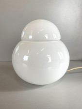 LAMPADA TAVOLO ABATJOUR Daruma DESIGN Sergio Asti VETRO OPALINO ø 19 cm '68