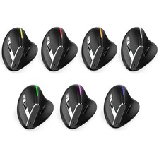 ZELOTES F-36 Wireless Vertical 2.4G Mouse Full Color Light 8 Key VWPJ