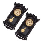 2pcs Mini Vintage Hanging Clock - Retro Style Analog Wall Clock Ornament -