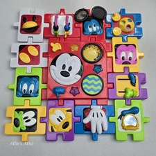 Mickey Mouse Snap Together Blocks Activity Cube Light Sound Building Toy Puzzle