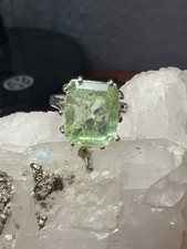 Green Sapphire .925 Silver Ring 8