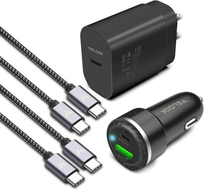 Super Fast Charger Type C Kit, VELOGK 25W PD PPS USB C Wall/Car Charger for Sams