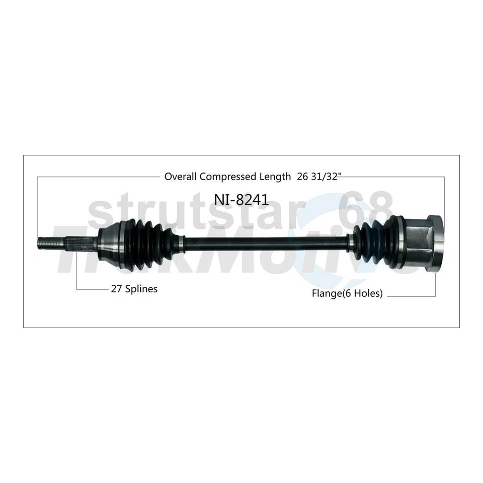 CV Axle Shaft TrakMotive Front Left Front Right 2X Fits INFINITI FX35 2003-2008 - Image 3 of 3