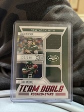 Elijah Moore/Zach Wilson 2021 Jets Rookies & Stars Team Duals Jerseys 122/199 RC