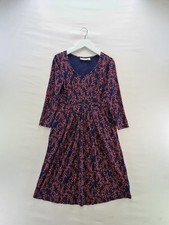 JoJo Maman Bebe Maternity Dress Size Small Navy Floral Nursing Feeding Pockets