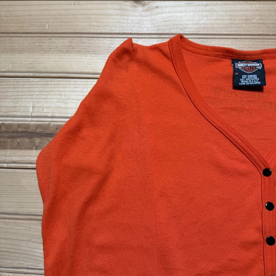 Cárdigan de recuerdo vintage de los 90 Harley Davidson Shelton de Carolina del Norte - mediano Foto 3 de 4