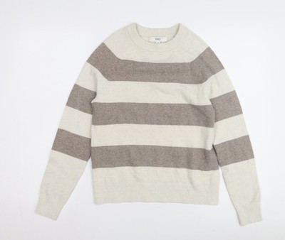 Marks and Spencer Pullover Damen Beige XS Gestreift