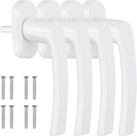 Fenstergriffe Weiß, 4 StüCk Fenstergriff Aluminium Fensterschloss BalkontüRgriff