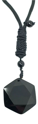 Obsidiana Colgante Estrella Collar Negro Hexagrama Piedras Preciosas... - Imagen 2 de 12
