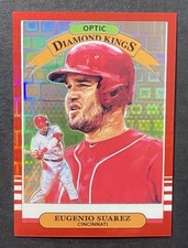 2019 Panini Donruss Optic Diamond Kings Red Pandora Prizm /99 Eugenio Suarez #25