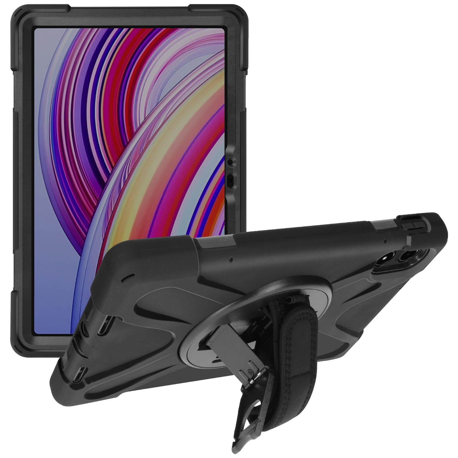 Coque antichoc Redmi Pad 2 Pro avec support de table et sangle épaule