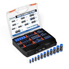 200 pcs Straight Push Connectors Plastic Quick Release Connectors Air Line Fi...