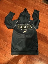 Philadelphia Eagles NFL Hoodie Boys Size L Large 12/14 Green Sweatshirt