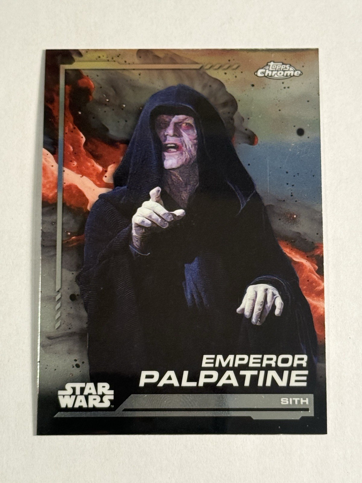 2024 Topps Chrome Star Wars Emperor Palpatine Blue Blaster Pulsar SP #131