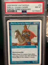 Magic Gathering MTG - Sun Ce, Young Conquerer P3K Portal Three Kingdoms psa 8