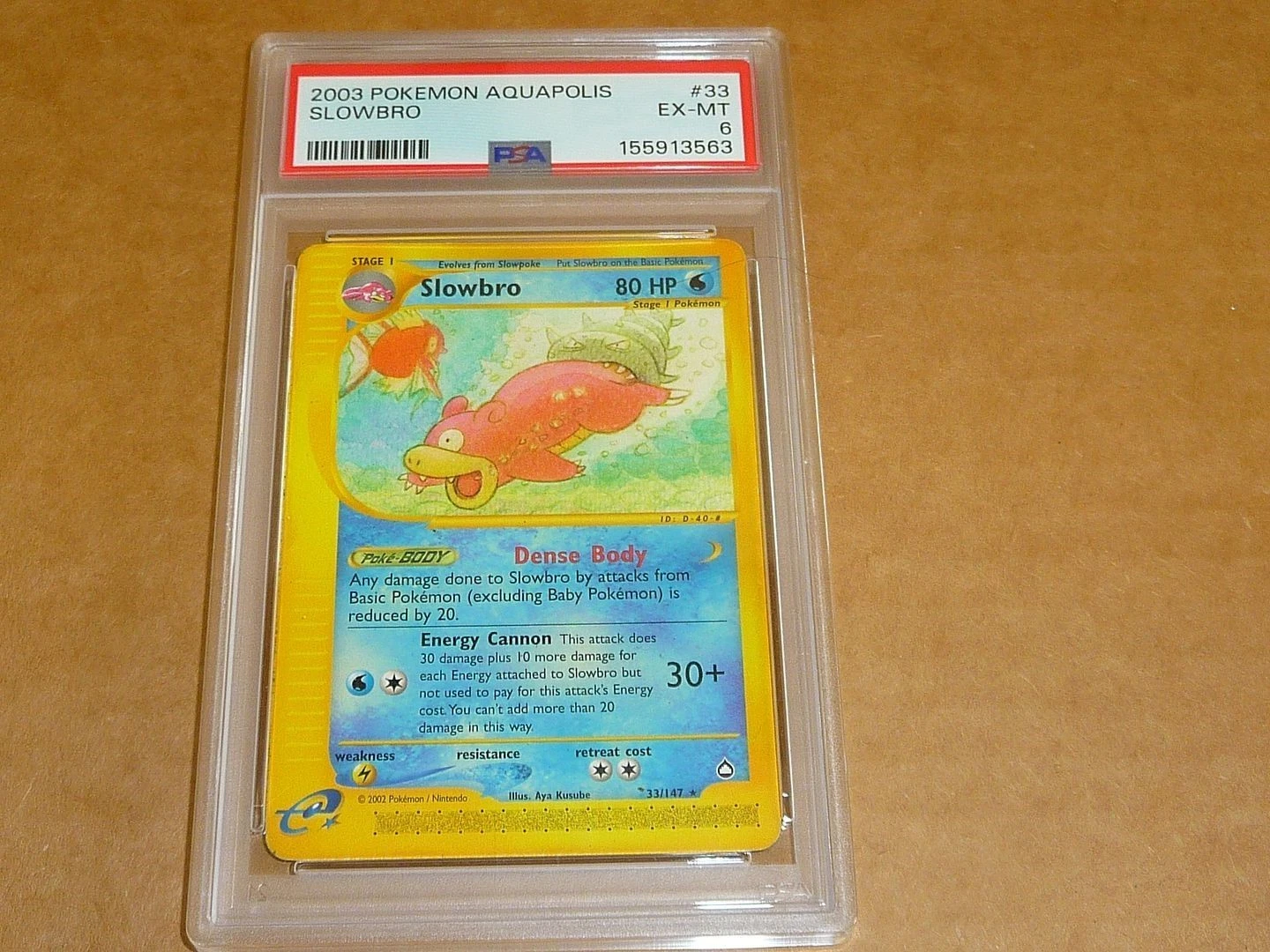 2003 Pokemon AQUAPOLIS SLOWBRO #33 PSA 6