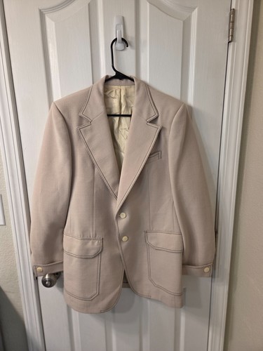 Stanley Blazer schwarz Wollmischung weiß Gr. 40 normal #S163 - Bild 1 von 5