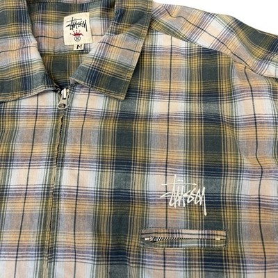 Vintage Stussy Plaid Zip Up Lightweight Jacket 90s Sz Medium | eBay Vintage Stussy Plaid Zip Up Lightweight Jacket 90s Sz Medium | eBay