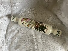 PORTMEIRION BOTANIC GARDEN ROLLING PIN CHRISTMAS ROSE ENGLAND CRAZED