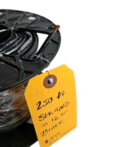 12 AWG THHN Stranded Copper Wire 250 Ft Black - Picture 3 of 4