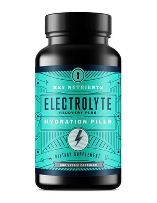 KEY NUTRIENTS Electrolyte Tablets, 200 Capsules, Salt for Dehydration, Fastin...